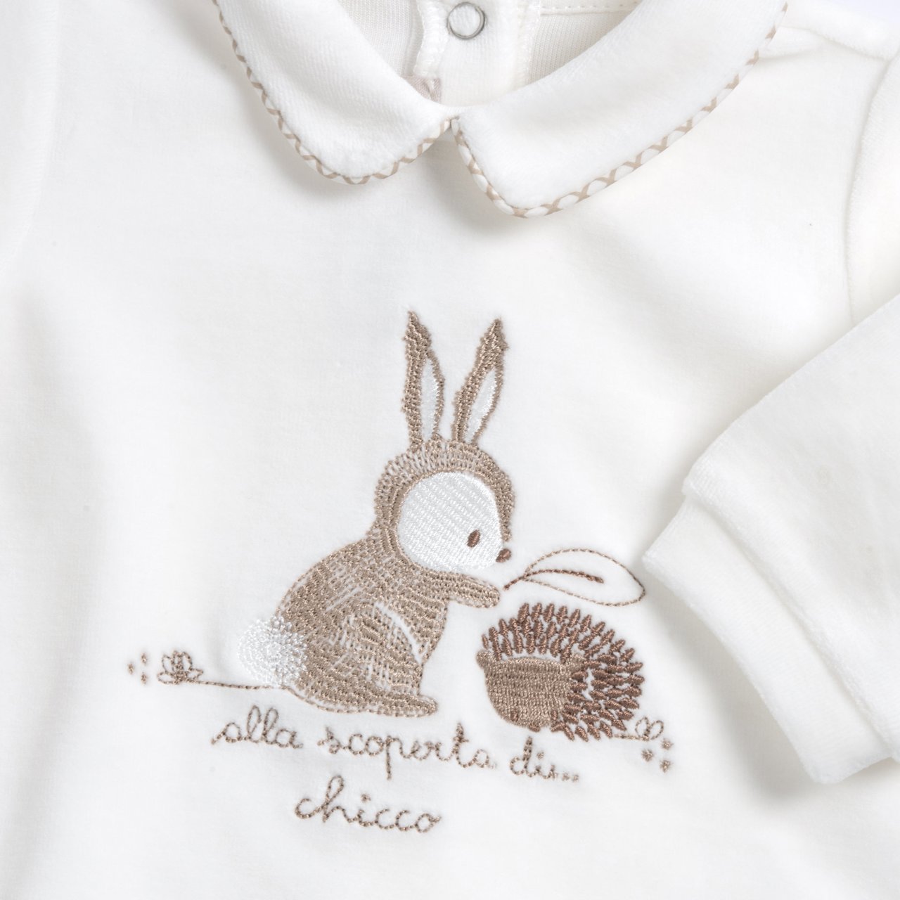 Conjunto de Camiseta con Conejito y Erizo y Pantalones con Pies Chicco - 2