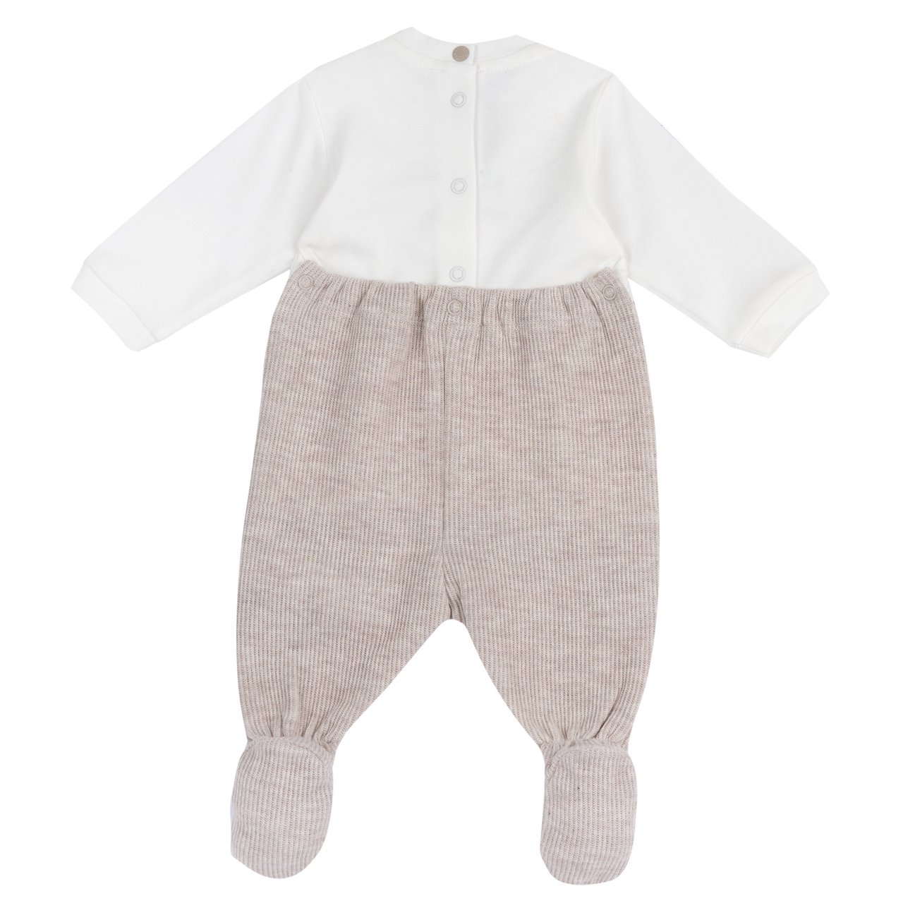 Pelele Blanco y Beige con Erizo Chicco - 1