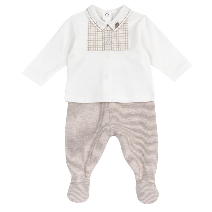 Completo maglia e pantaloni con piedini