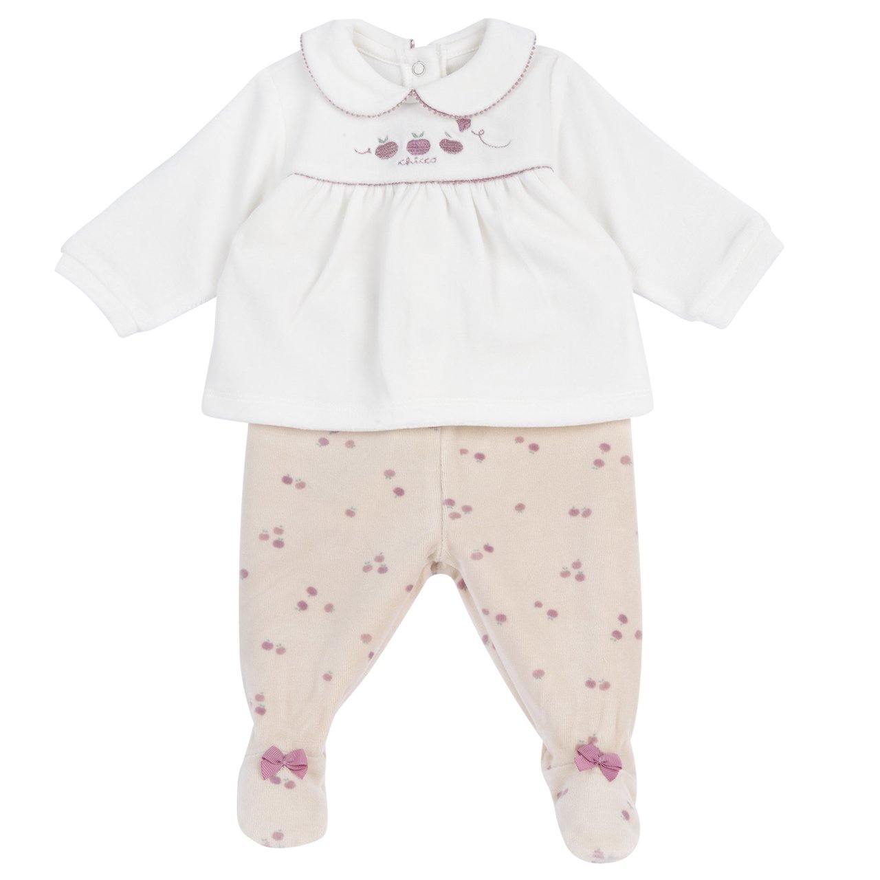 Completo maglia e pantaloni con piedini Chicco - 0