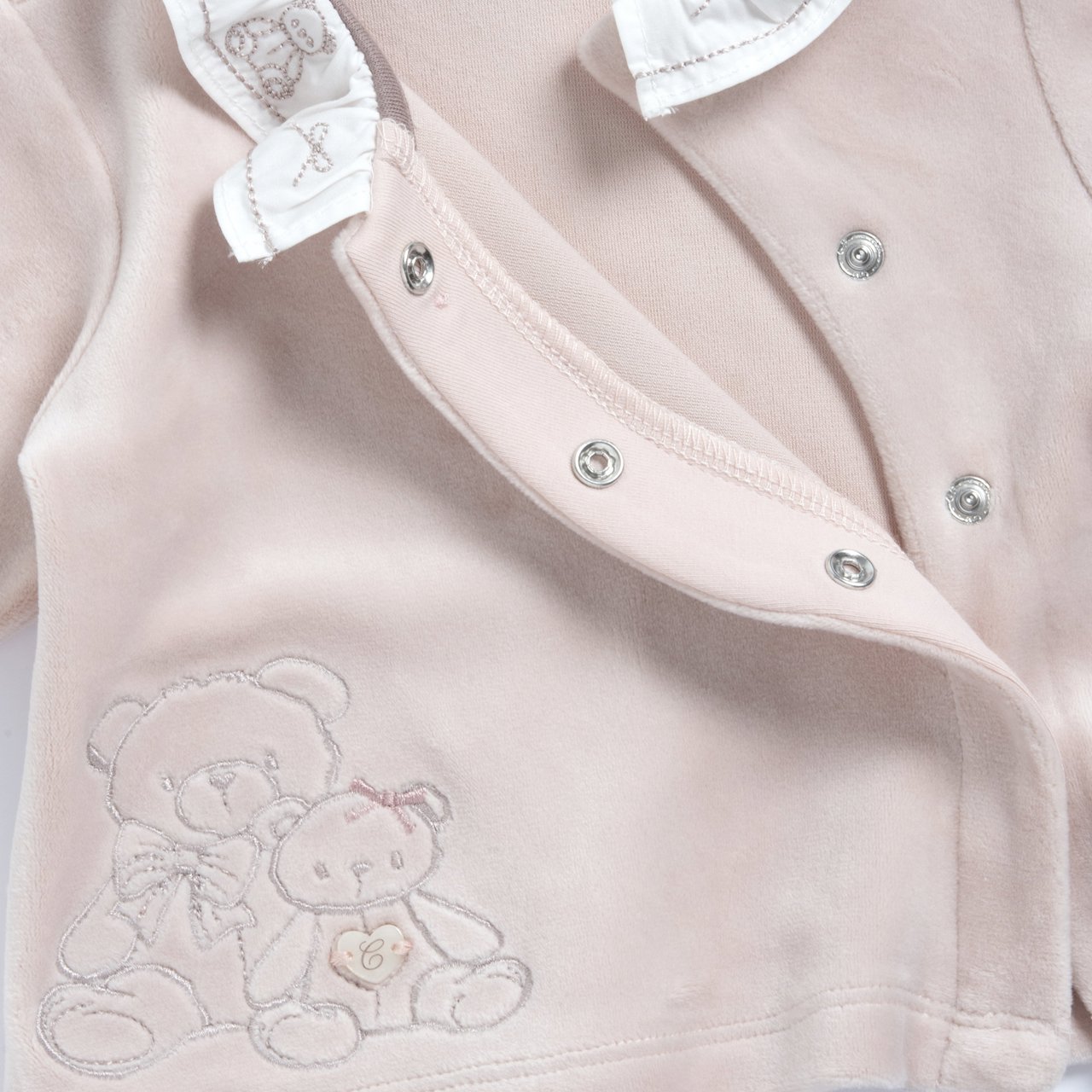 Conjunto com Camisola Rosa com Ursinho e Cal&ccedil;as com P&eacute;s Castanhas Chicco - 2