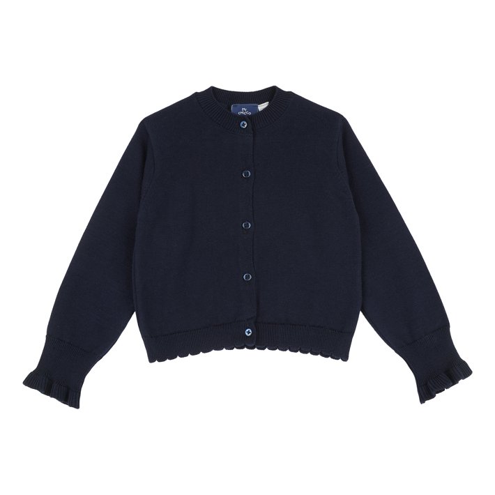 Chaqueta de Punto Azul Oscuro