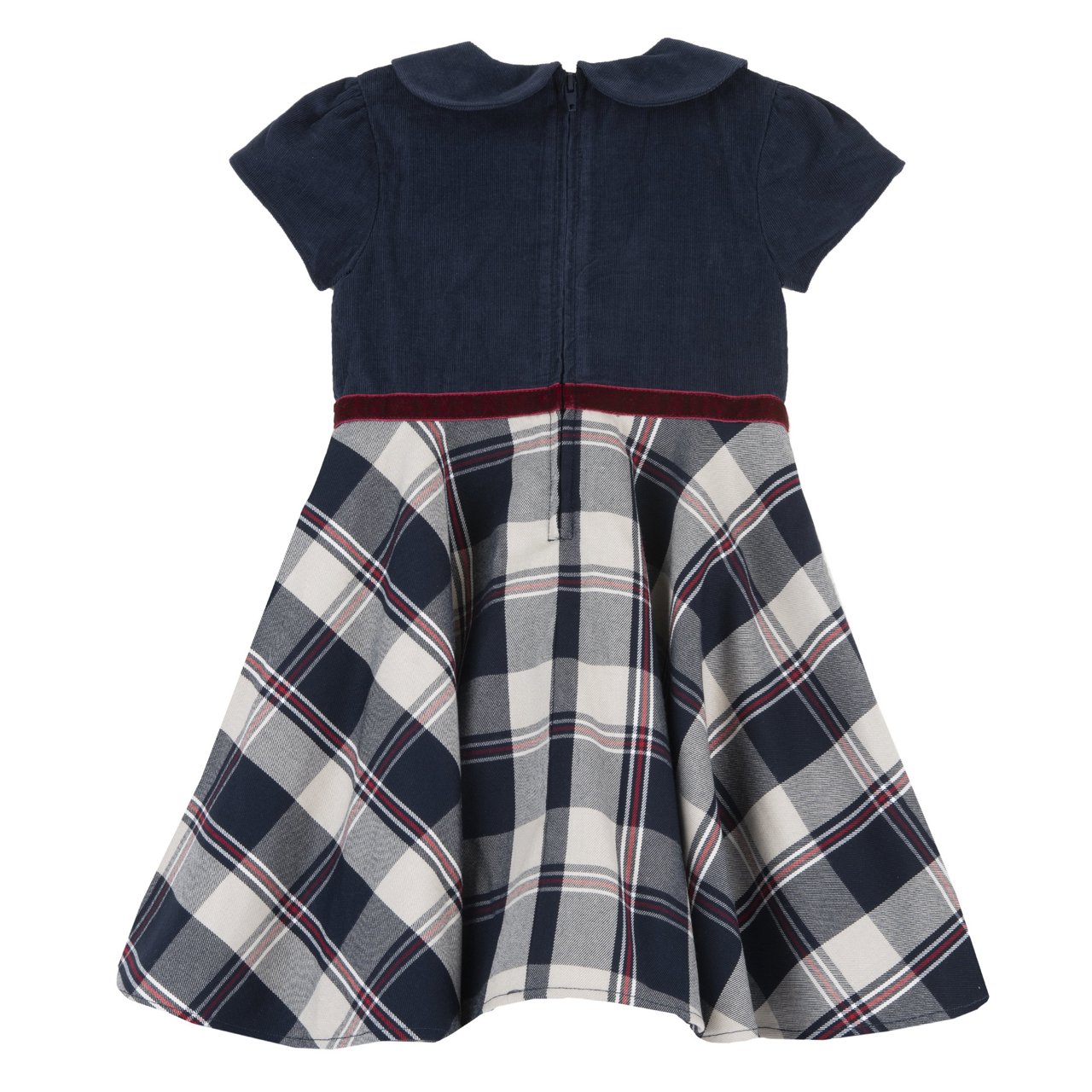 Vestido de Manga Corta con Falda a Cuadros Chicco - 1