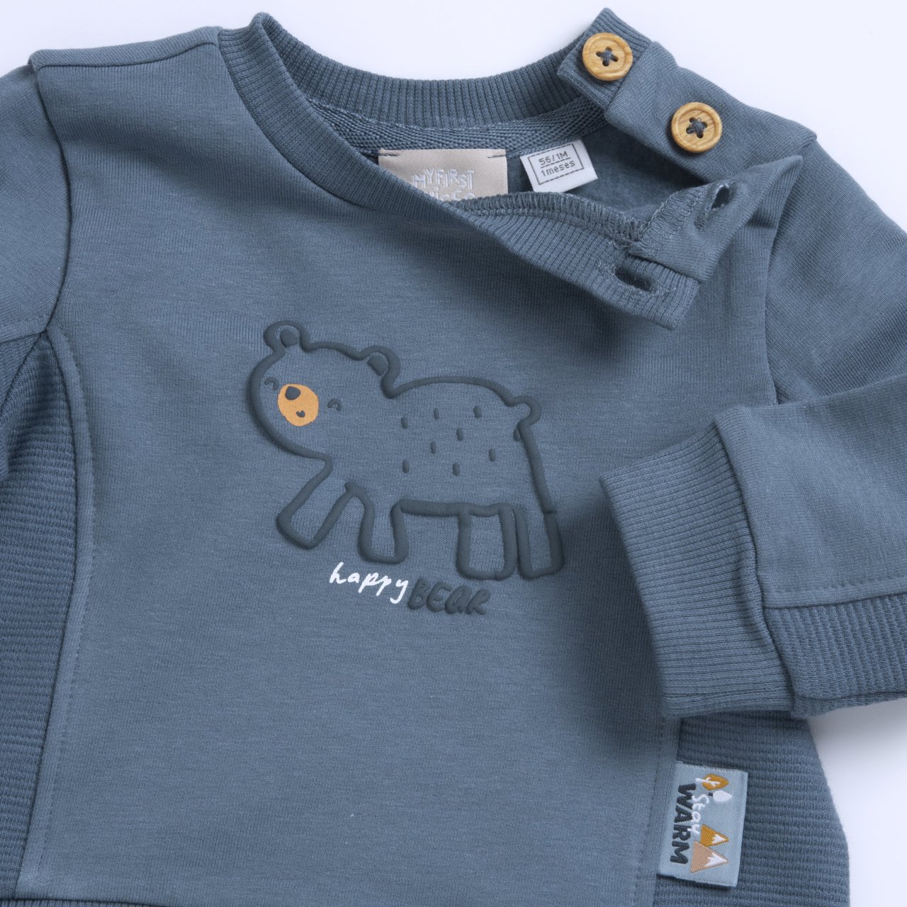 Conjunto de Sudadera Azul con Oso y Pantalones con &Aacute;rboles Chicco - 2