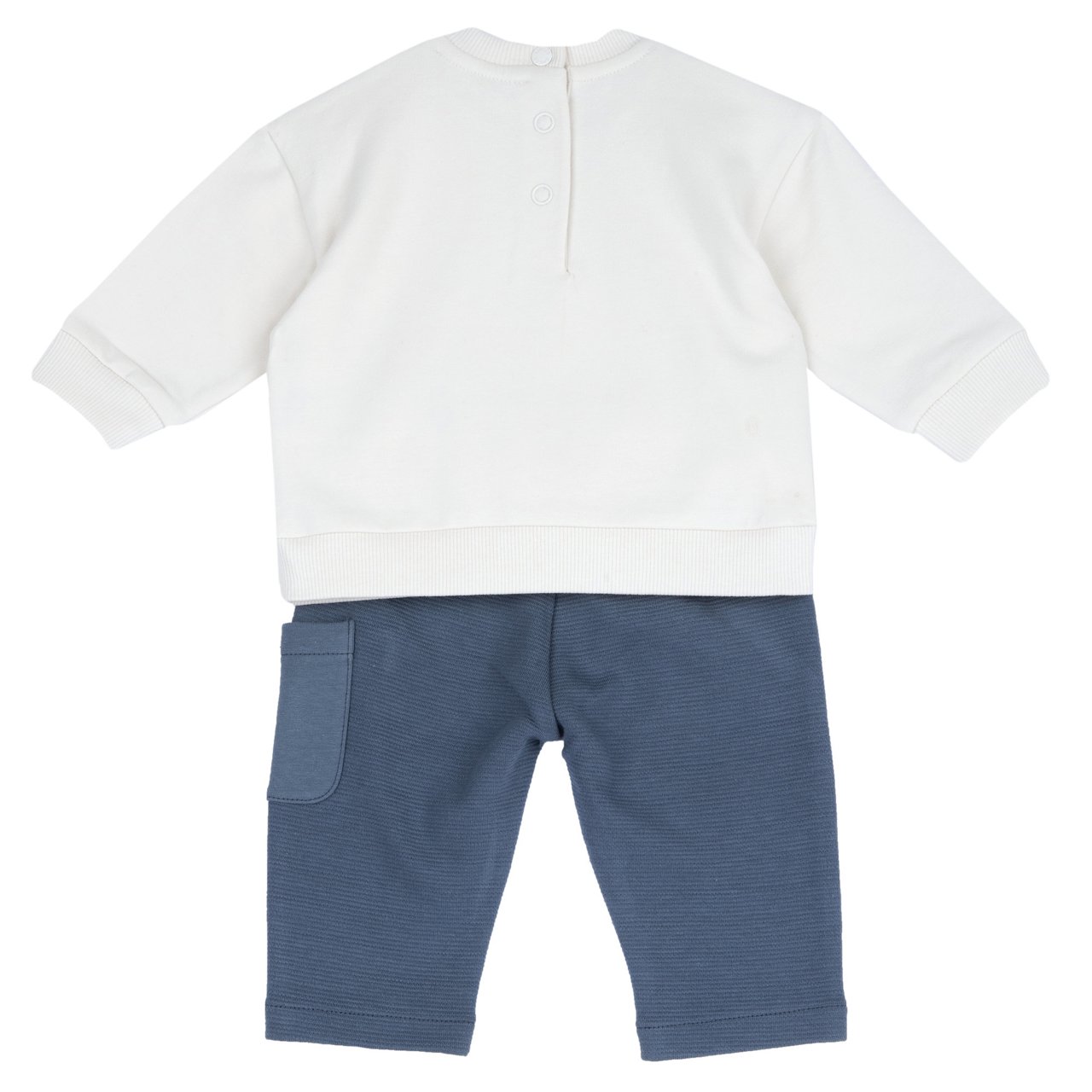 Conjunto de Sudadera "Small But Loud" y Pantalones Largos Azules Chicco - 1