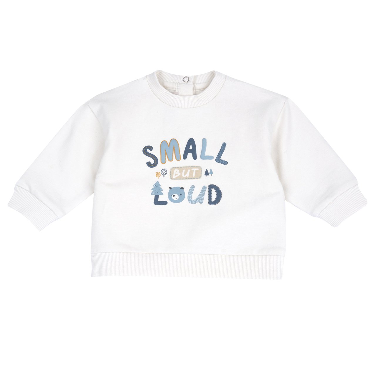 Conjunto de Sudadera "Small But Loud" y Pantalones Largos Azules Chicco - 2