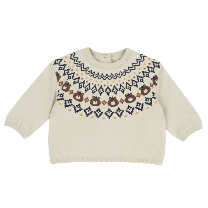 Camisola de Gola Redona com Ursinhos
