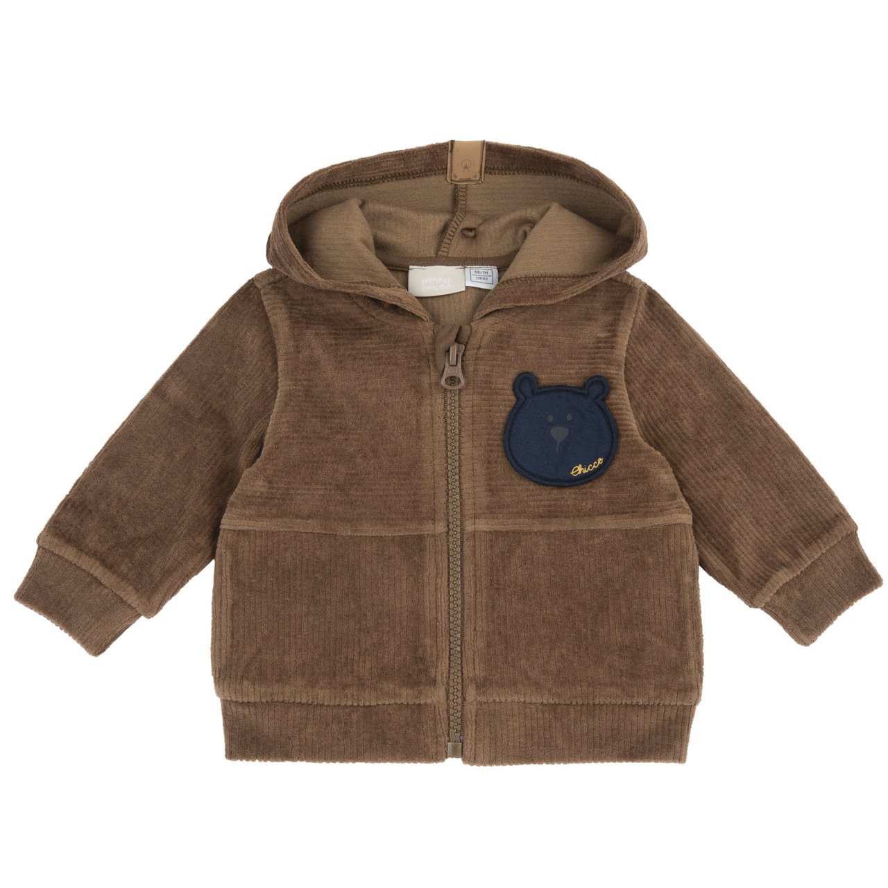 Cardigan aperto con zip e cappuccio Chicco - 0