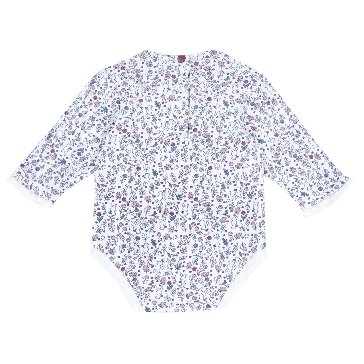 Conjunto de Body de Flores y Peto Largo de Canal&eacute; Rosa Chicco - 4