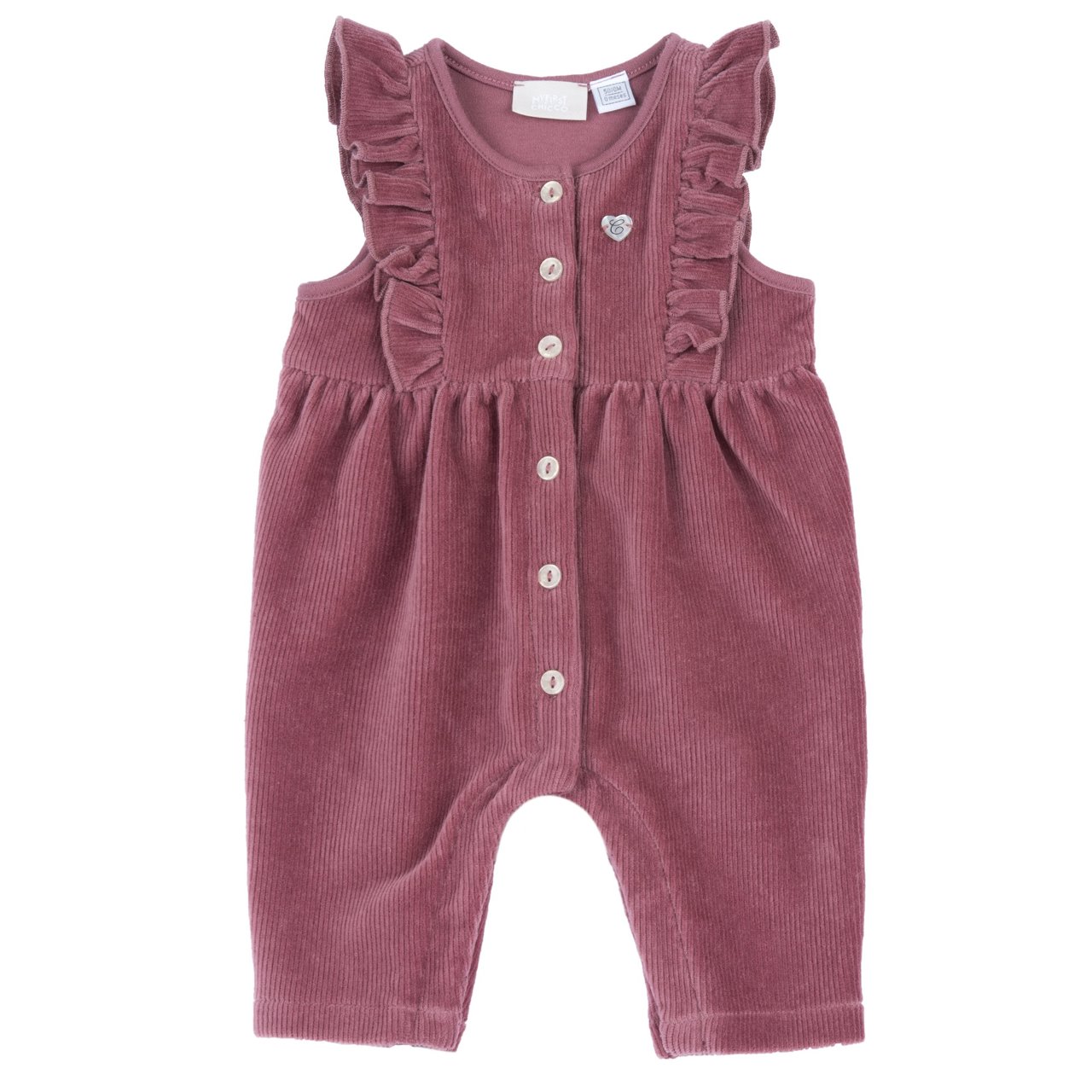 Conjunto de Body de Flores y Peto Largo de Canal&eacute; Rosa Chicco - 5
