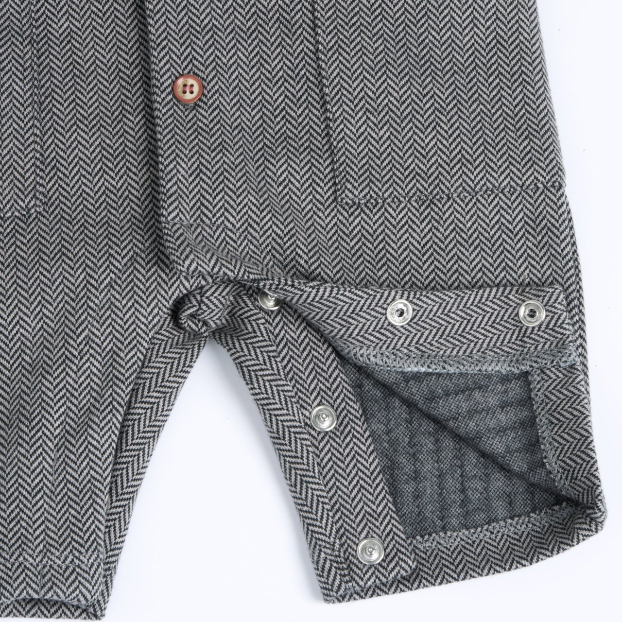 Conjunto de Body Blanco y Peto Largo Gris Chicco - 2