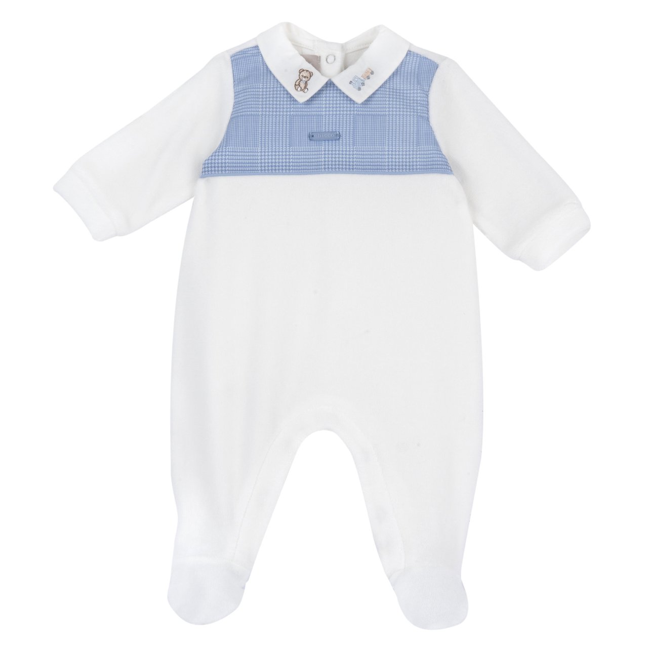 Pelele Blanco con Detalles Azules Chicco - 0