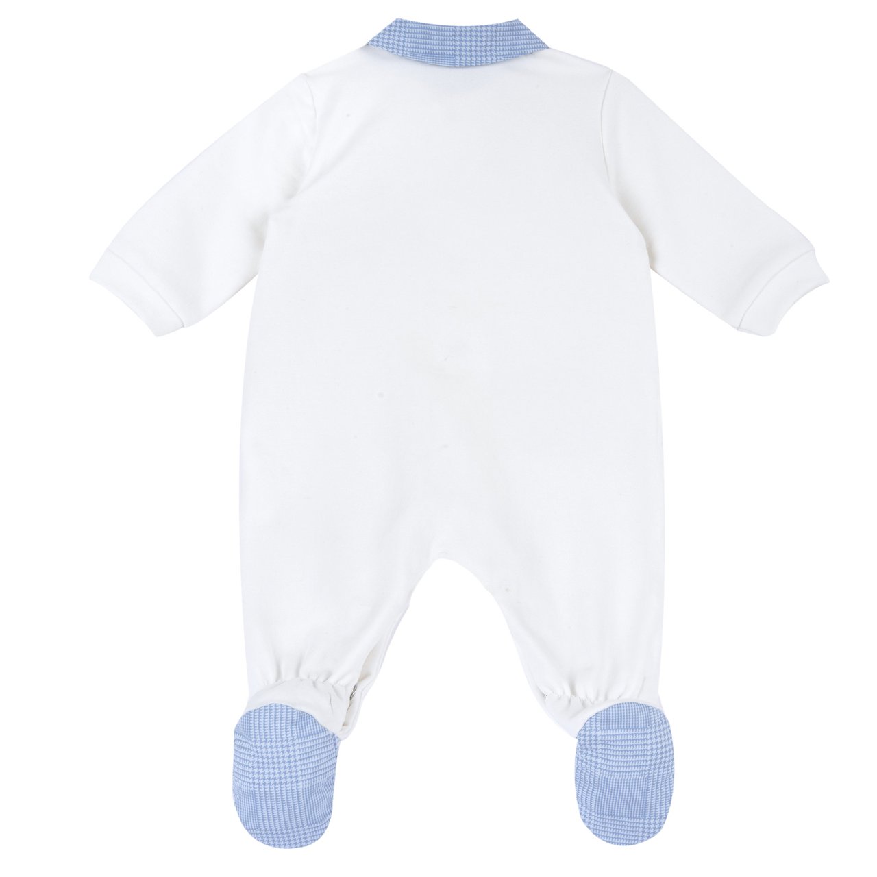 Pelele Blanco con Detallles Azules y Osito Chicco - 1