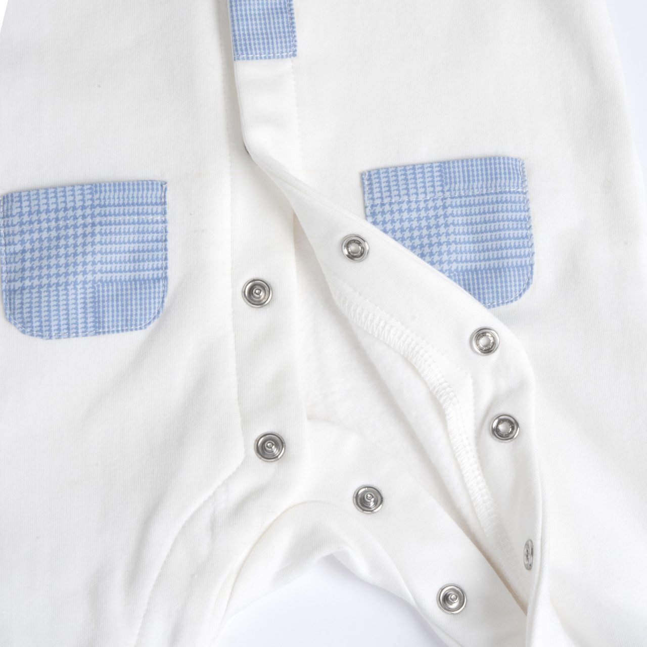 Pelele Blanco con Detallles Azules y Osito Chicco - 2
