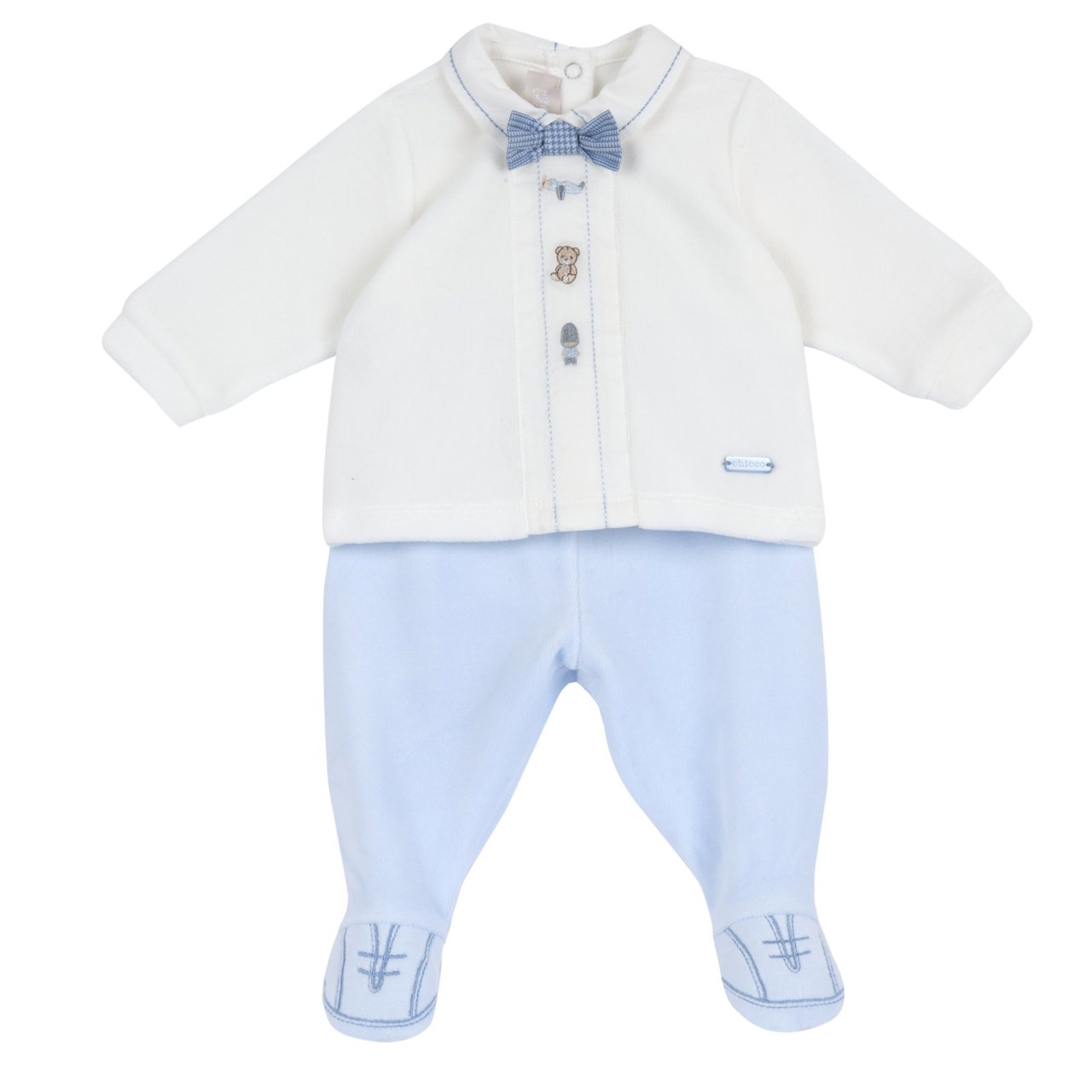 Completo maglia e pantaloni con piedini Chicco - 0