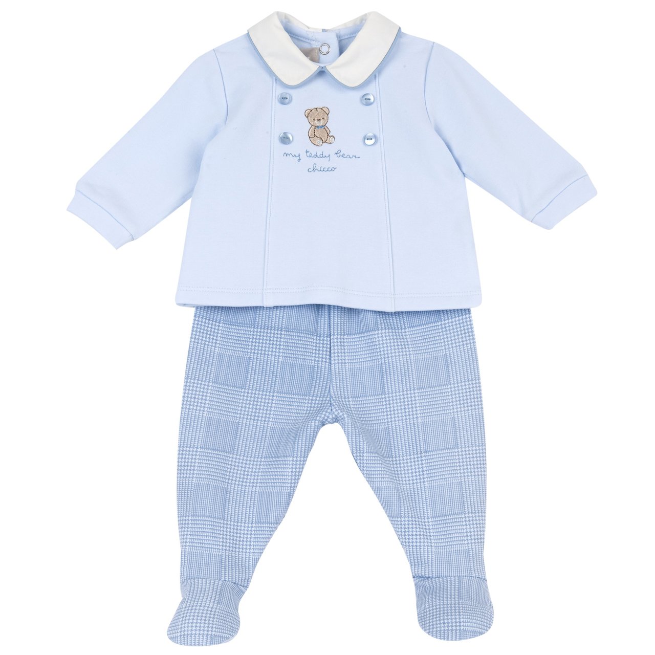 Completo maglia e pantaloni con piedini Chicco - 0