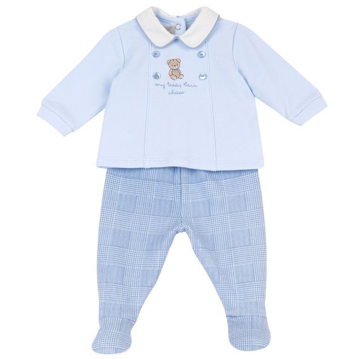 Completo maglia e pantaloni con piedini