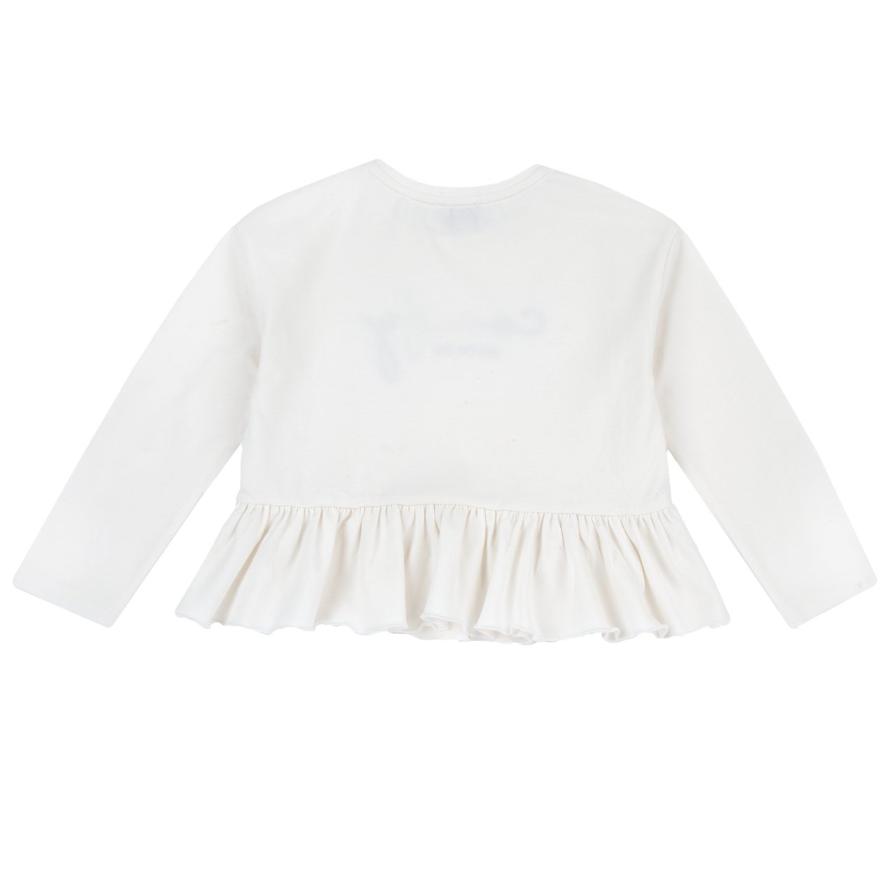 Camisola de Manga Comprida Branca "Comfy" com Folho Chicco - 1