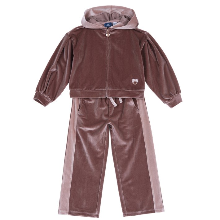 Completo felpa con cappuccio e pantaloni    