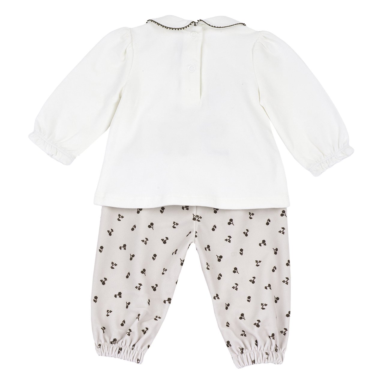 Conjunto de Camiseta con Ciervo y Pantalones con Flores Chicco - 1