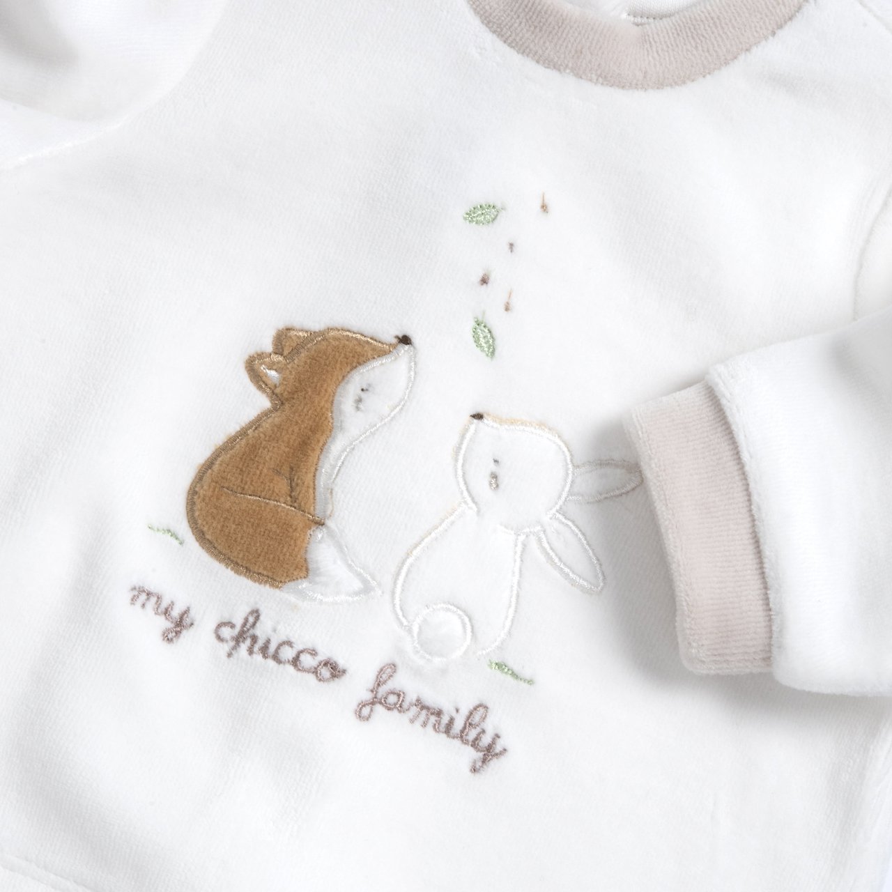 Conjunto de Camiseta con Conejito y Zorro y Pantalones con Pies Chicco - 2