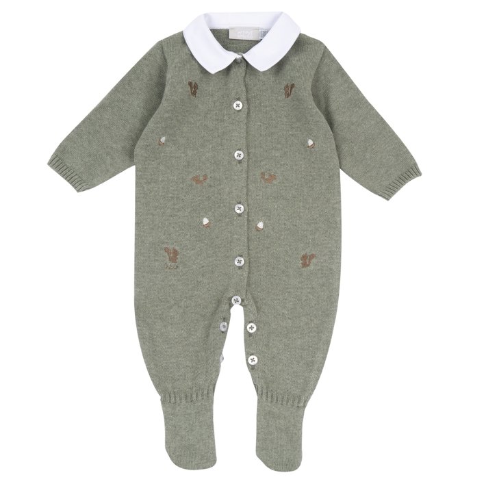 Babygrow Verde com Esquilos