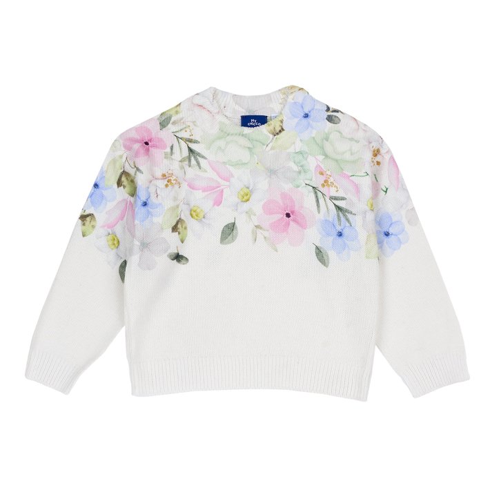 Camiseta de Punto con Flores