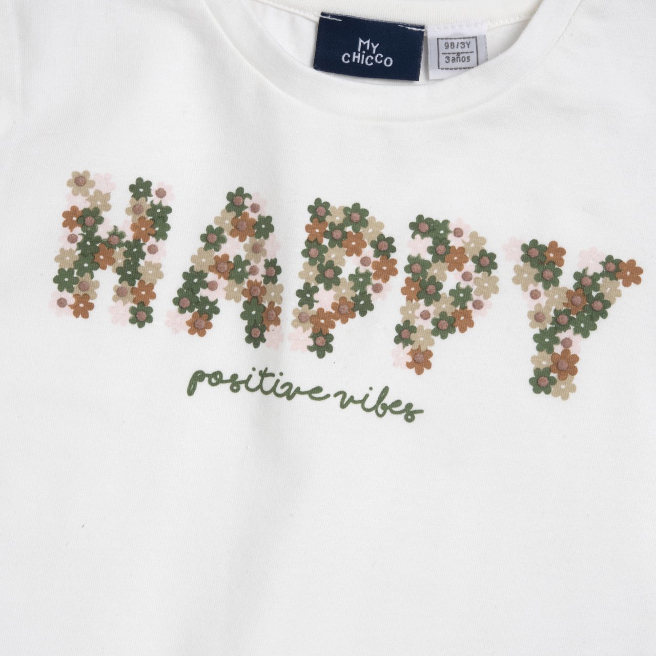 Camiseta Blanca "HAPPY" Chicco - 2