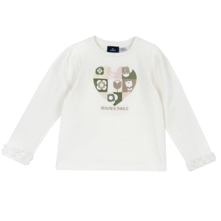 Camisola de Manga Comprida Branca "Beautiful Things"