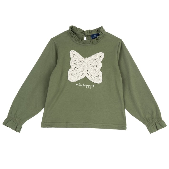 Camiseta Verde con Mariposa