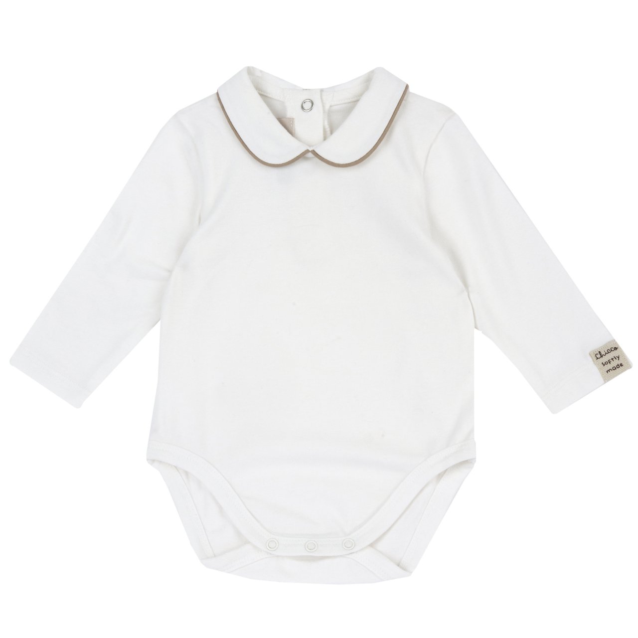 Body Blanco con Detalle Beige Chicco - 0