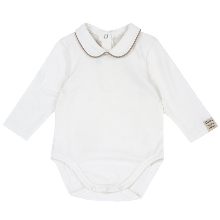 Body Blanco con Detalle Beige