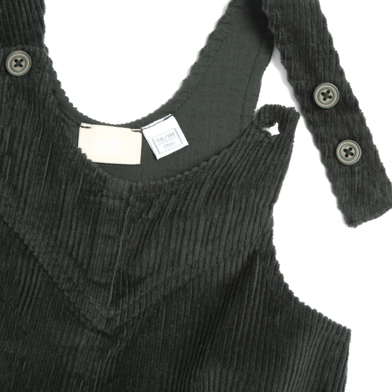 Conjunto de Body con Detalle en el Cuello y Peto Largo Verde Chicco - 4