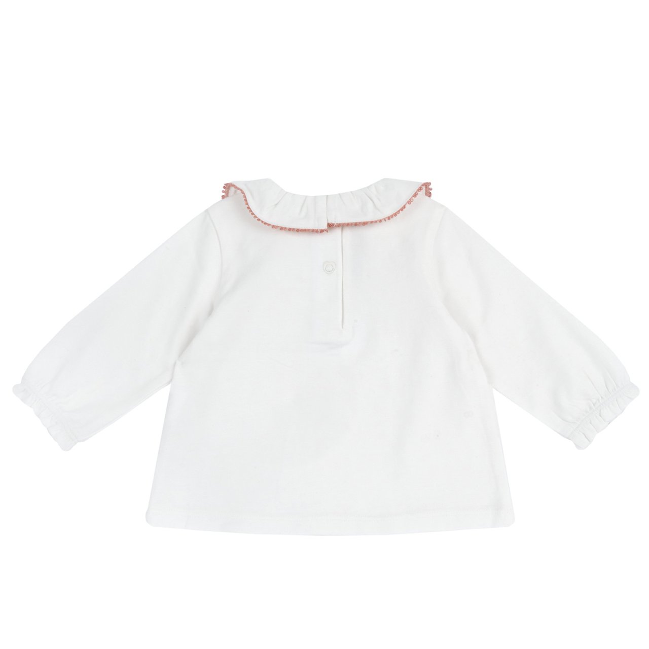 Camiseta Blanca con Bordado de Flores Chicco - 1