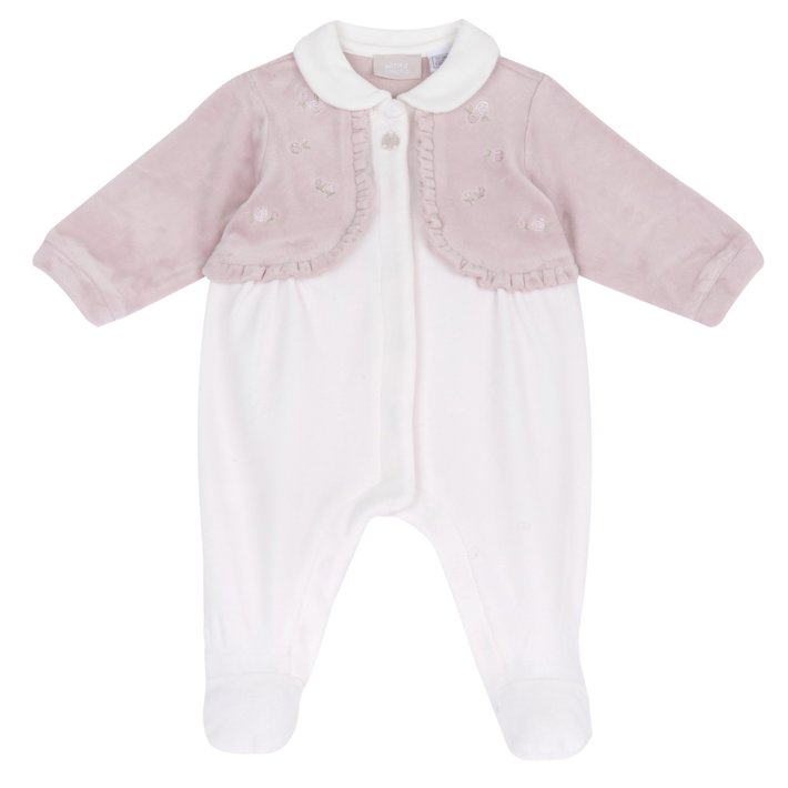 Babygrow Rosa com Flores
