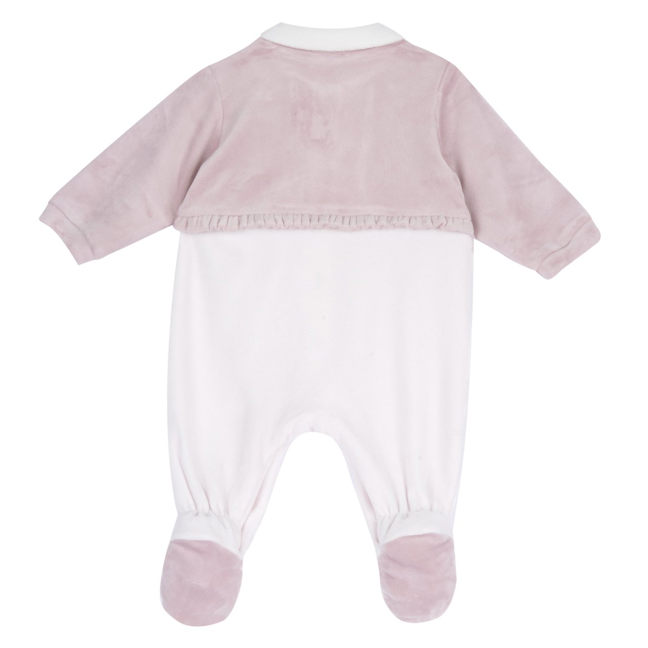 Pelele Blanco y Rosa Estilo Bolero Chicco - 1