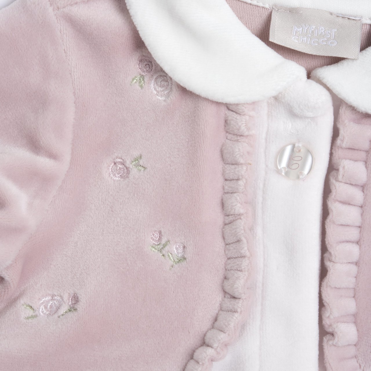 Pelele Blanco y Rosa Estilo Bolero Chicco - 2