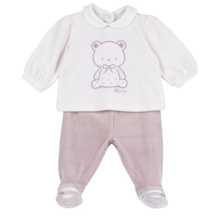 Completo maglia e pantaloni con piedini