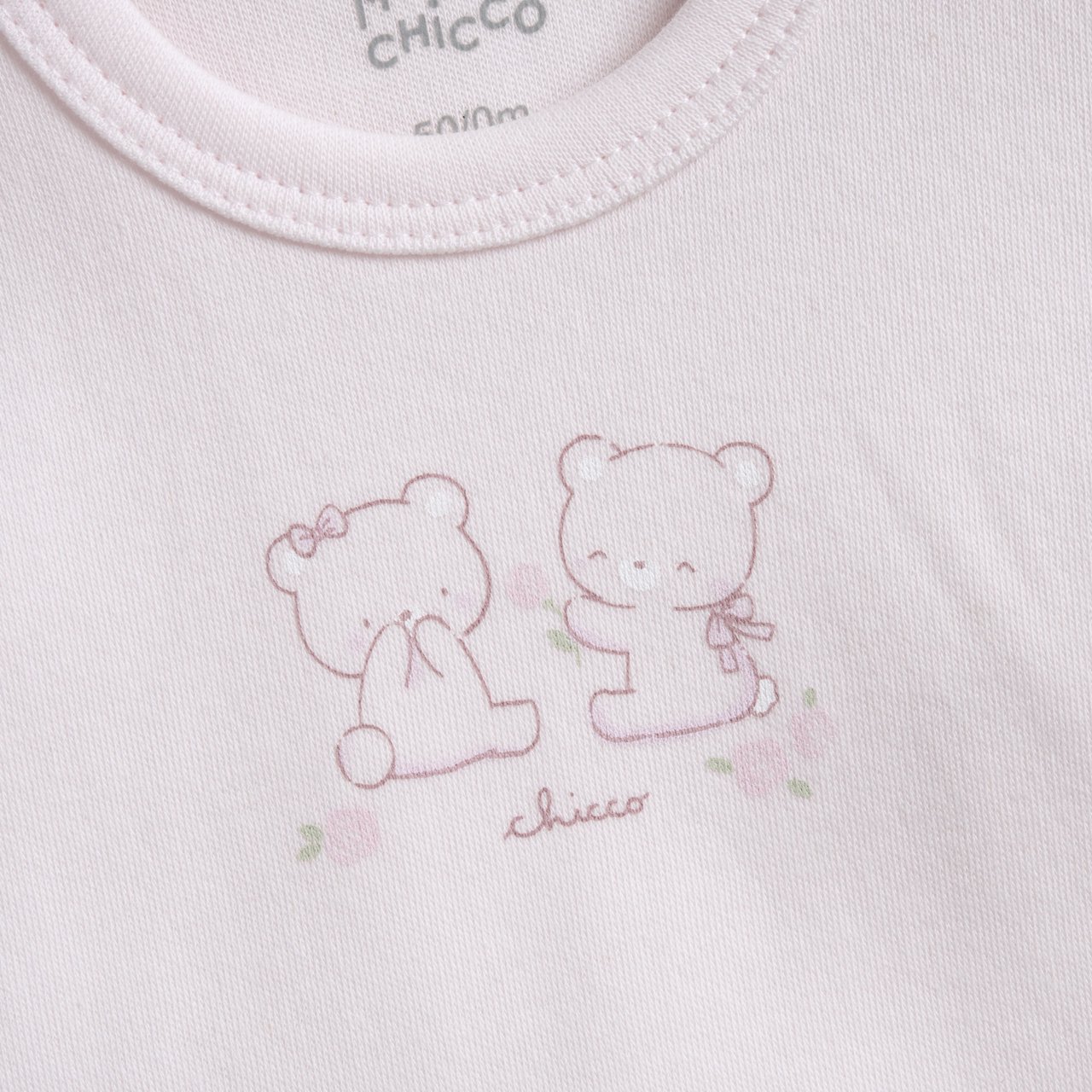 Conjunto de Bodies Rosa con Flores y Ositos Chicco - 3