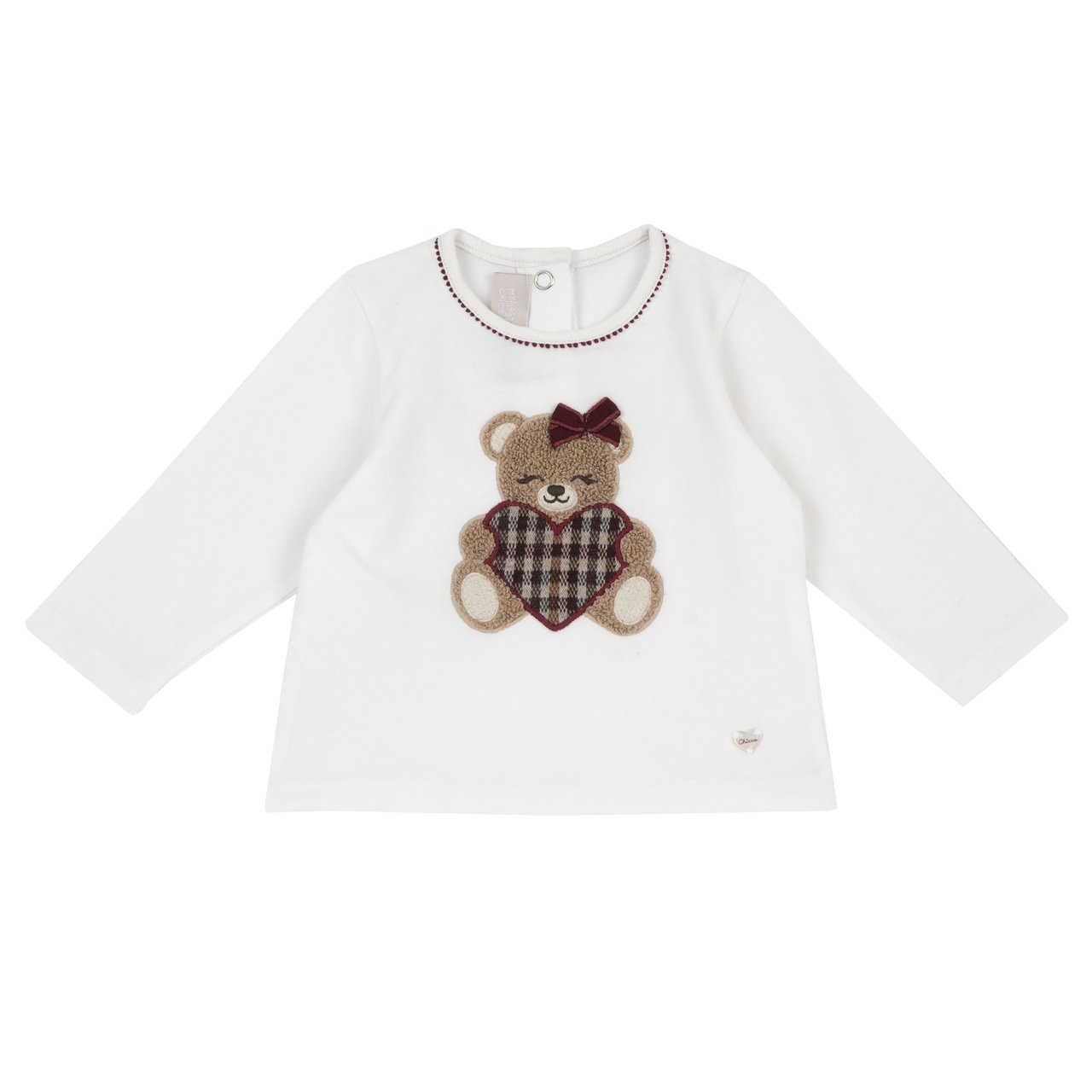 Camiseta dBlanca con Osito y Coraz&oacute;n Chicco - 0