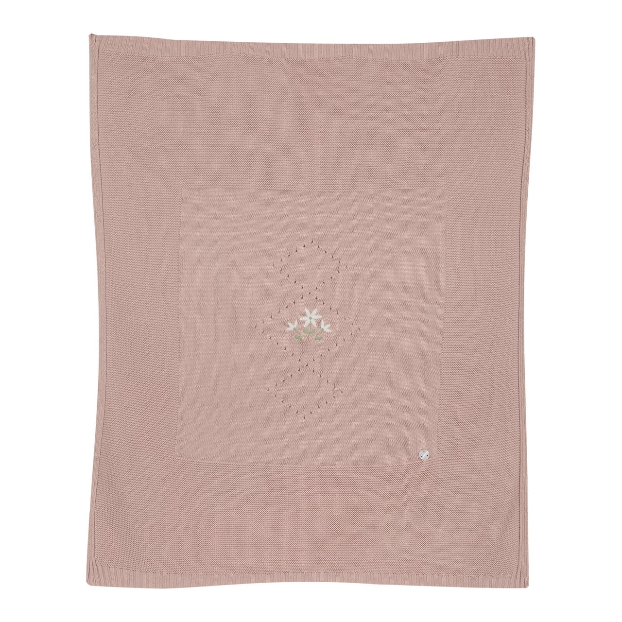 Manta de Punto Rosa con Flor Chicco - 0