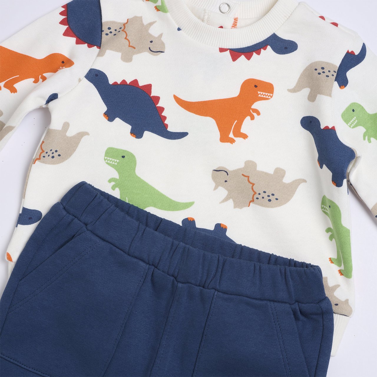 Conjunto de Camisola com Dinossauros e Cal&ccedil;as Azuis Chicco - 2
