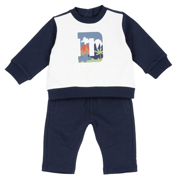 Conjunto de Camisola com Dinossauro e Cal&ccedil;as Azul Escuro