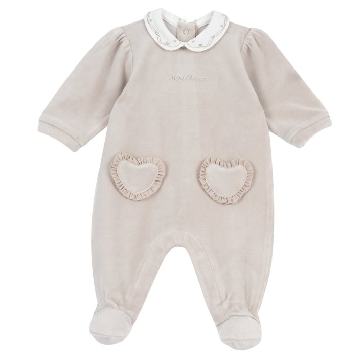 Babygrow Bege com Cora&ccedil;&otilde;es
