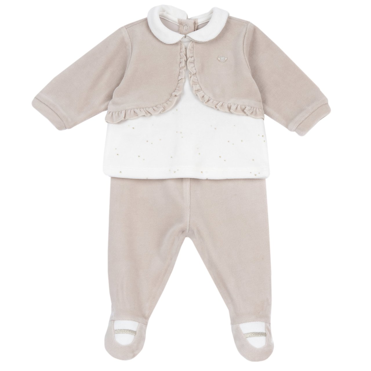 Completo maglia e pantaloni con piedini Chicco - 0