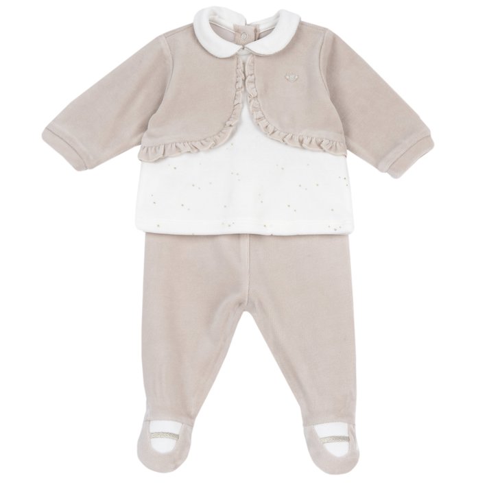 Completo maglia e pantaloni con piedini