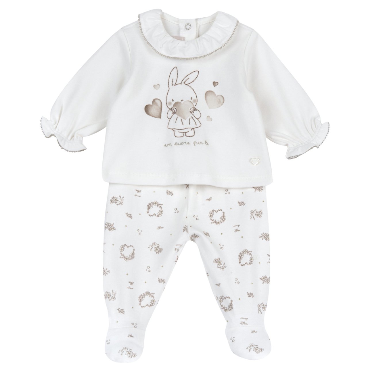 Completo maglia e pantaloni con piedini Chicco - 0