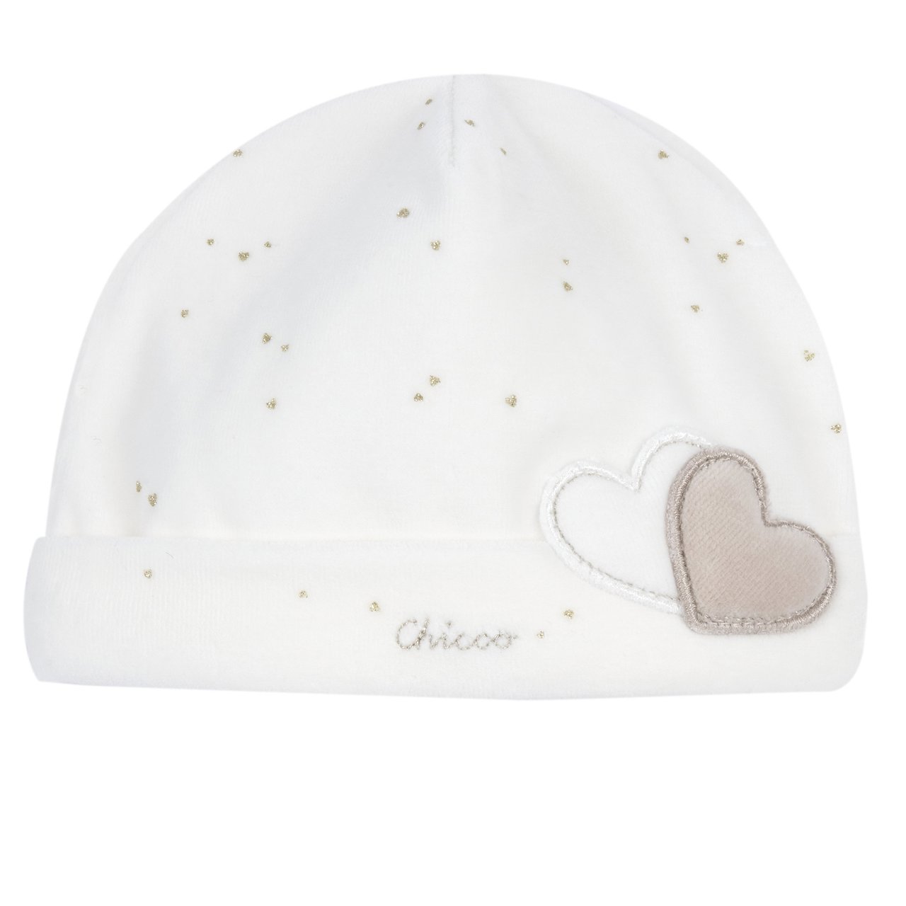 Gorro Branco com Cora&ccedil;&otilde;es Chicco - 0