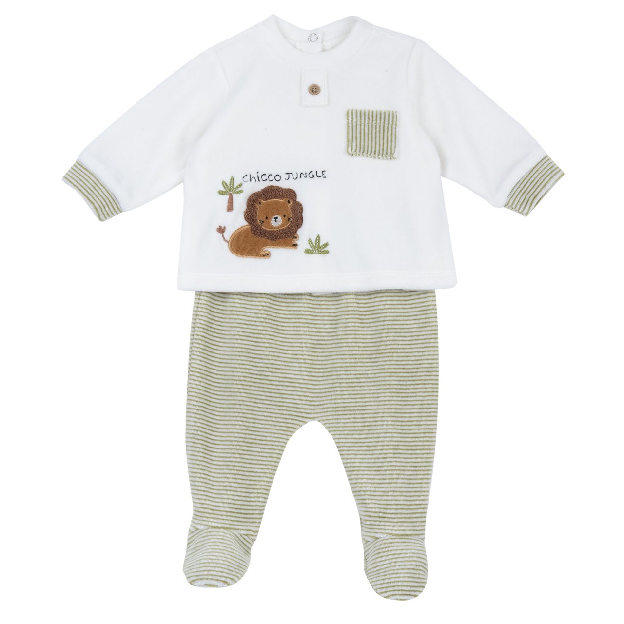 Completo maglia e pantaloni con piedini Chicco - 0