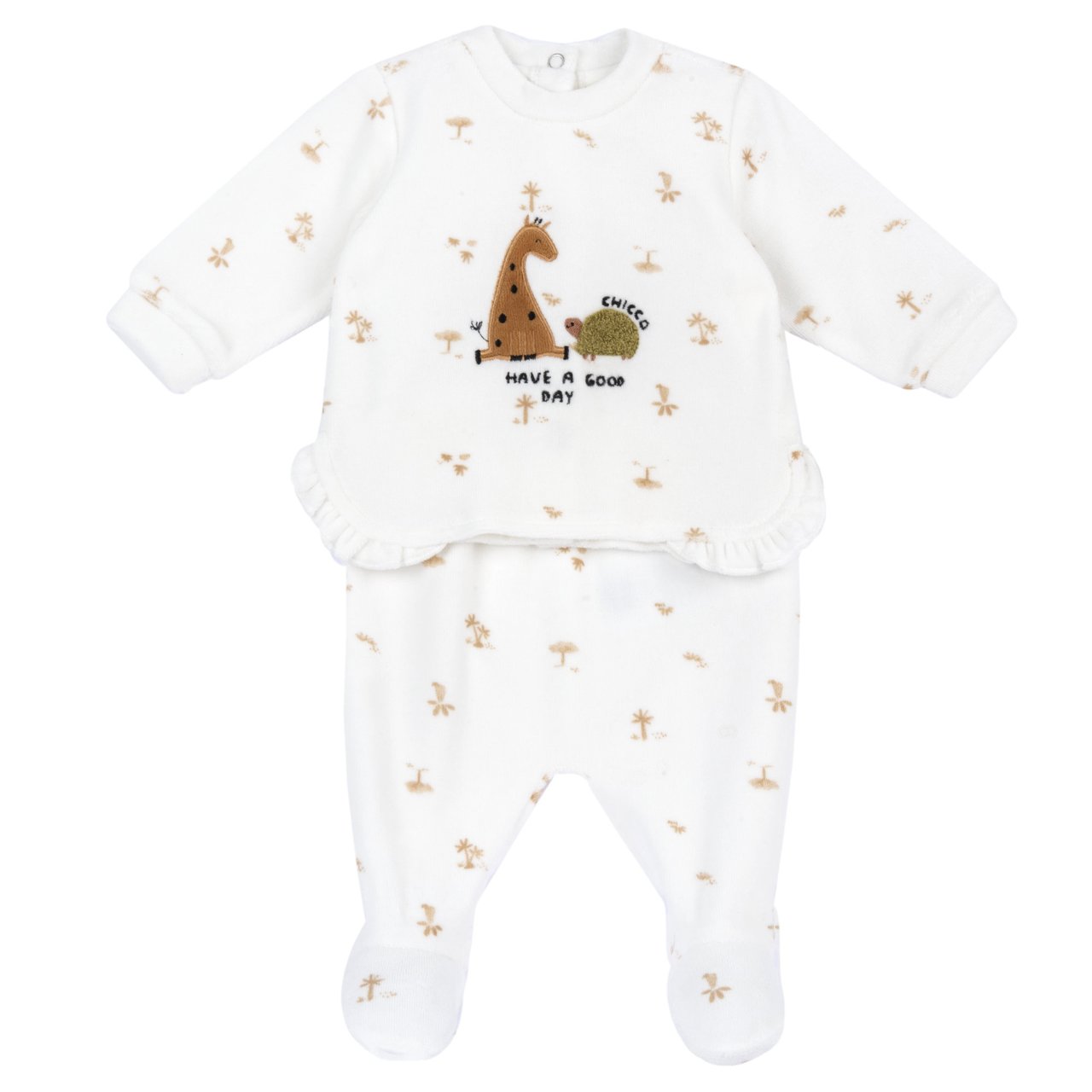 Completo maglia e pantaloni con piedini Chicco - 0